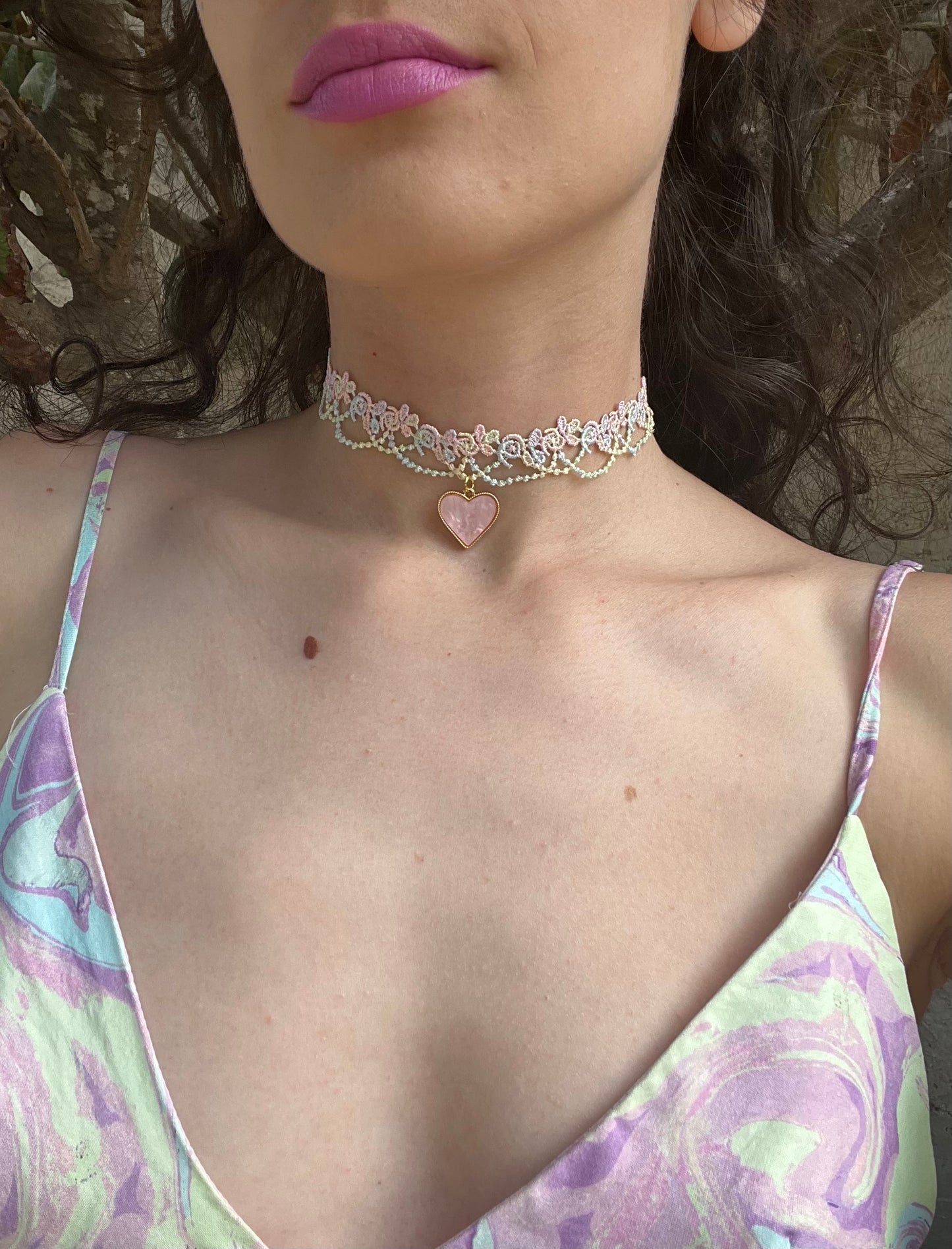 Colorful Floral Choker