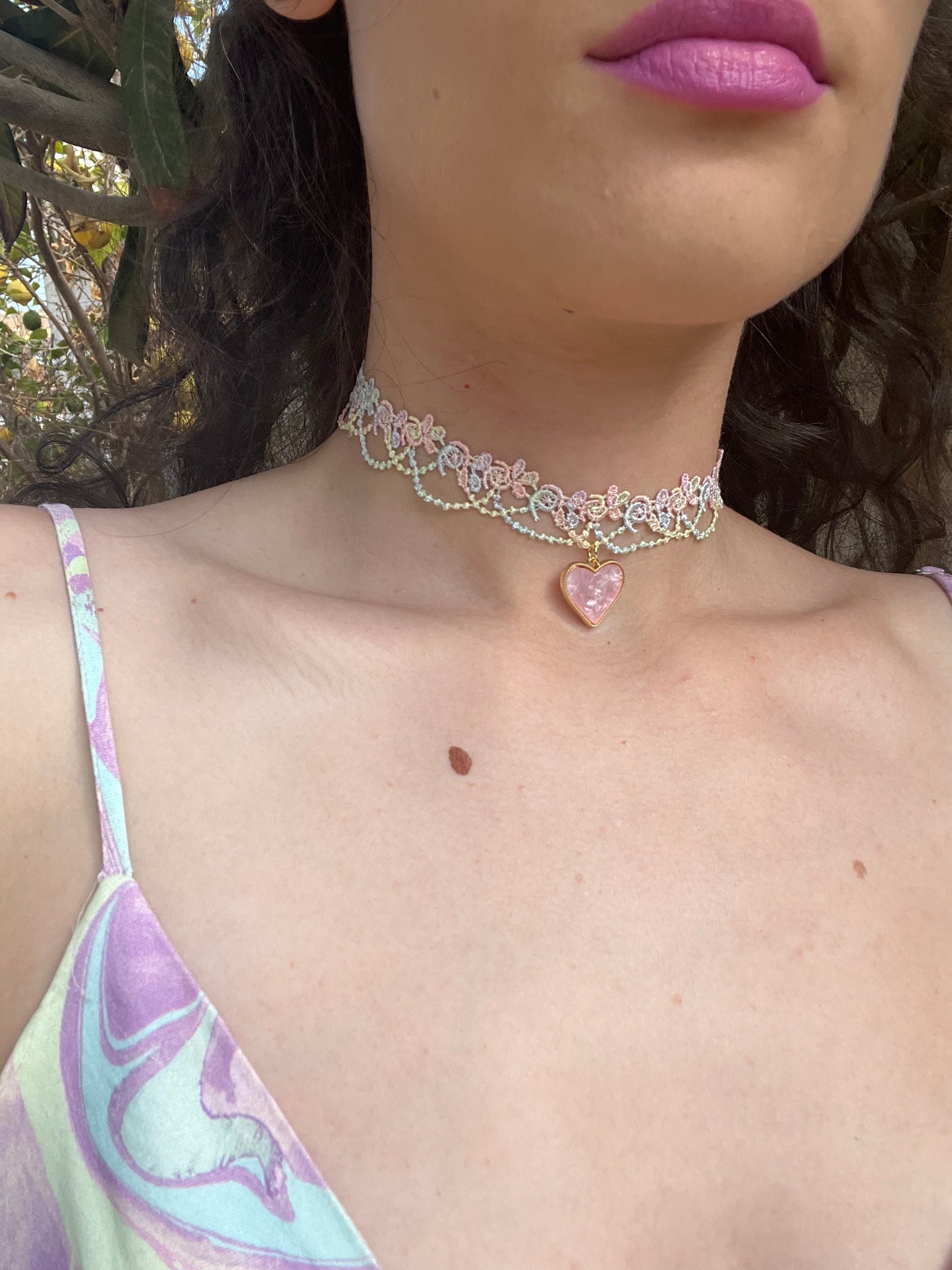 Colorful Floral Choker