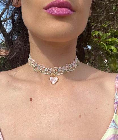 Colorful Floral Choker