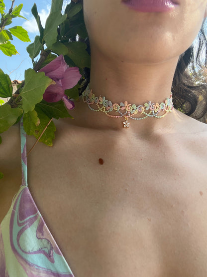 Colorful Floral Choker