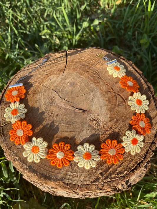 Orange-Yellow Daisy Choker