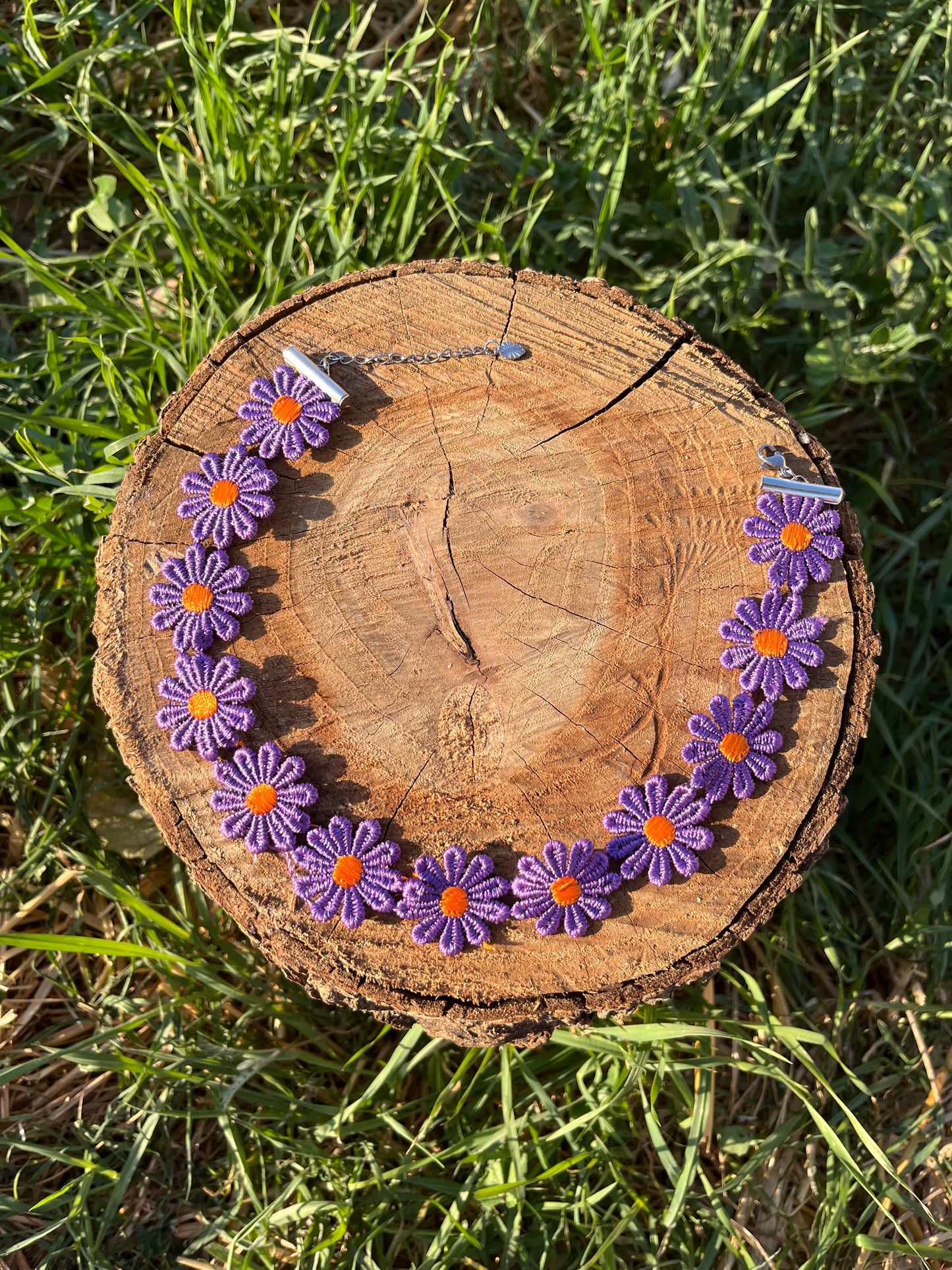 Purple Daisy Choker