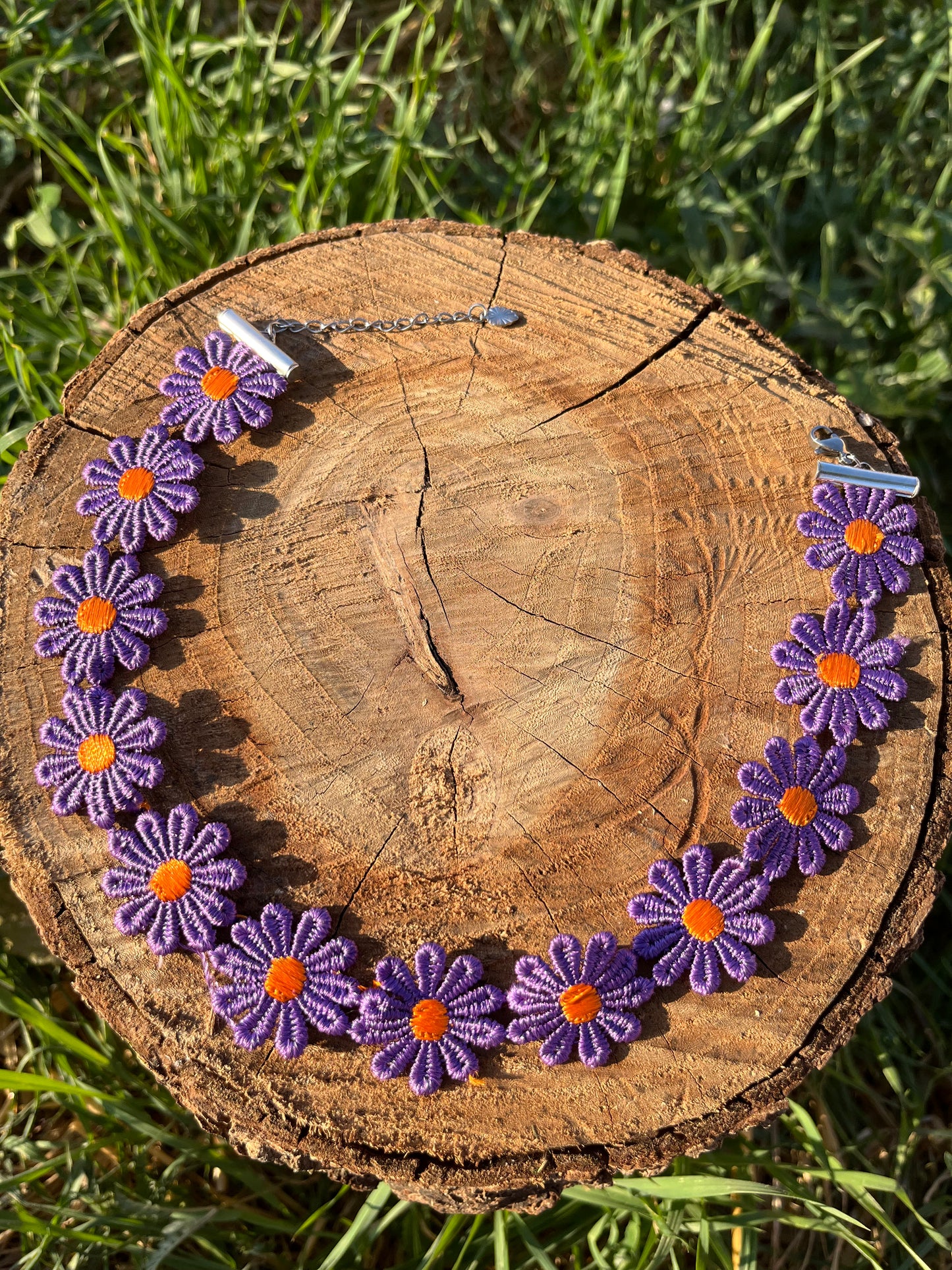 Purple Daisy Choker