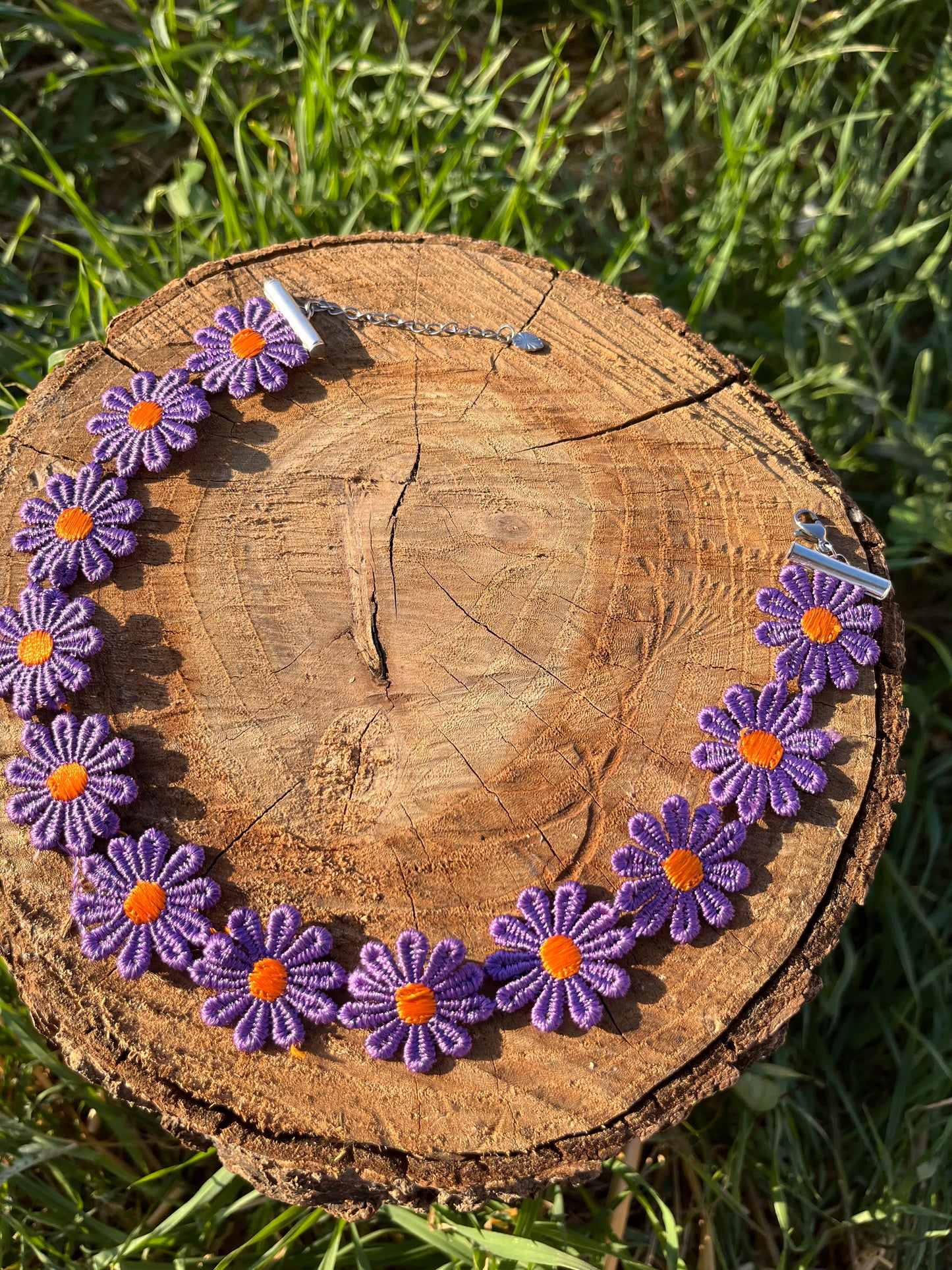 Purple Daisy Choker