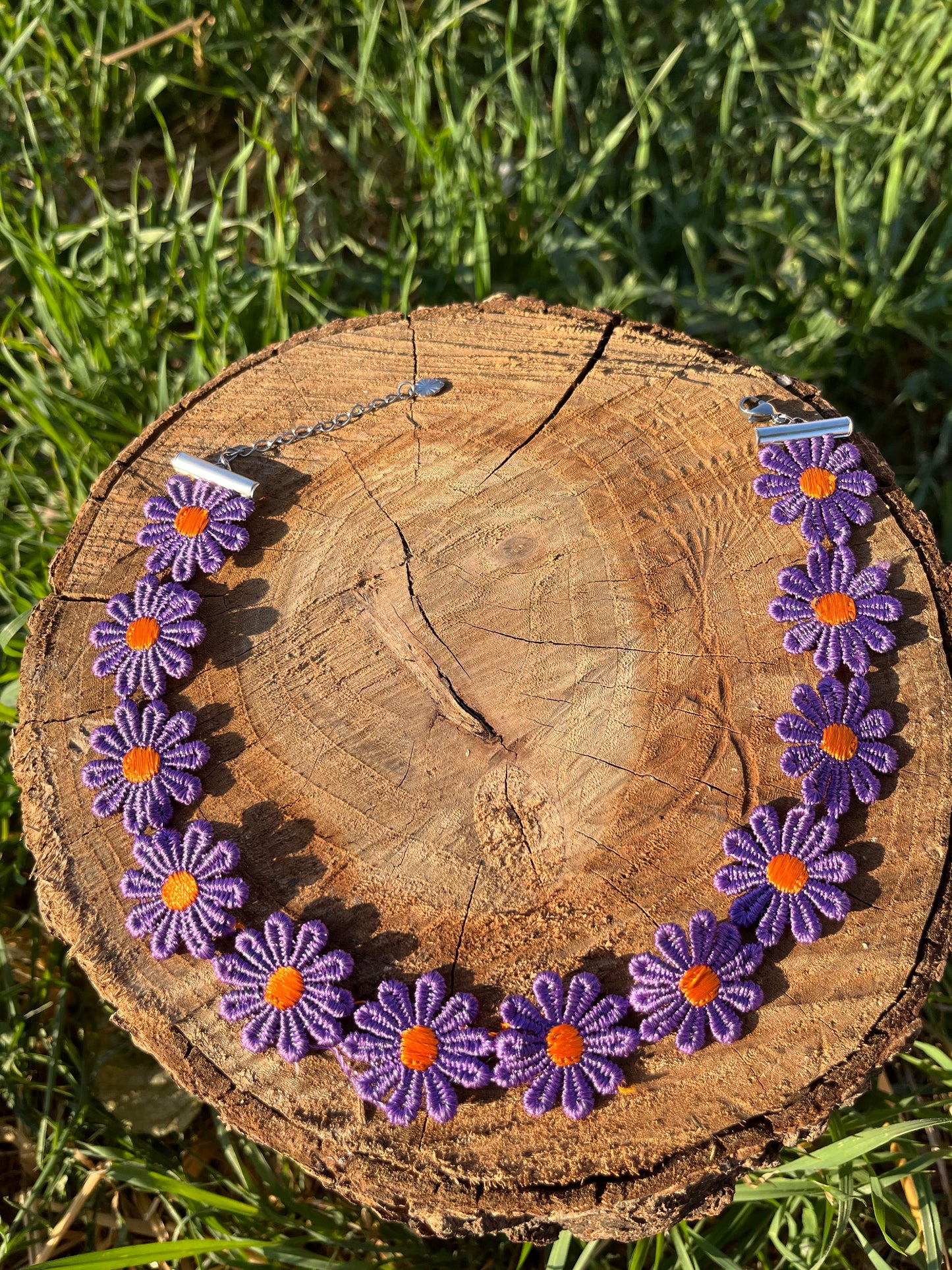 Purple Daisy Choker