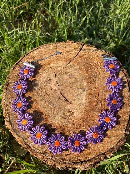 Purple Daisy Choker