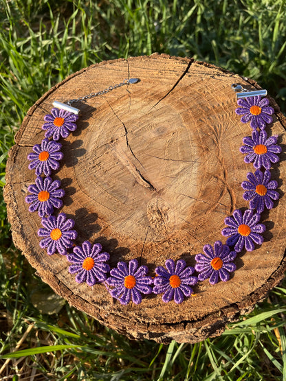 Purple Daisy Choker