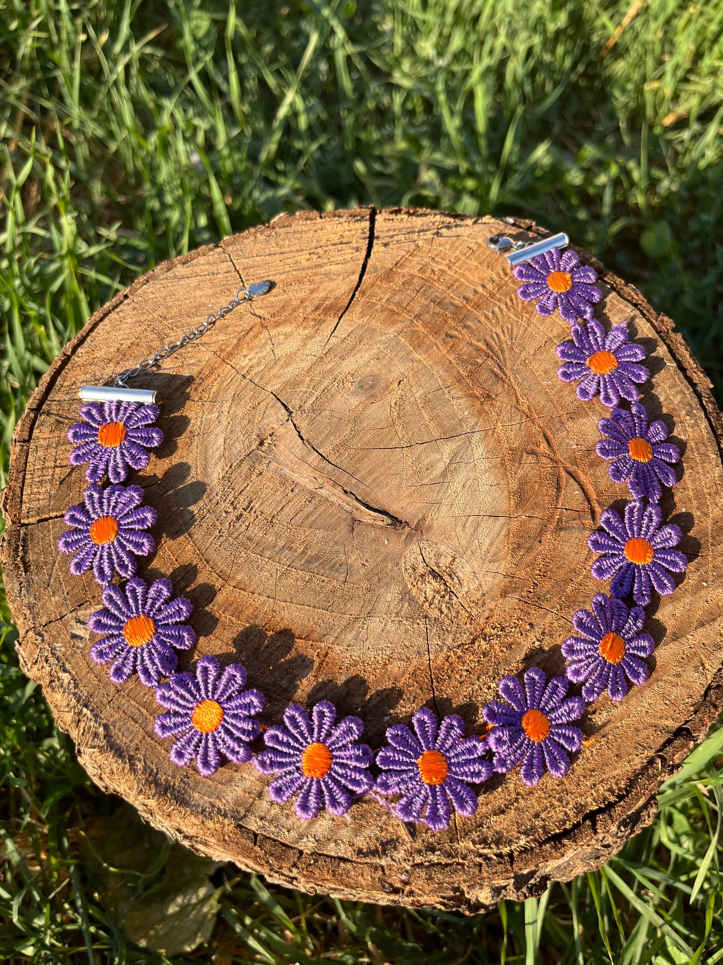 Purple Daisy Choker