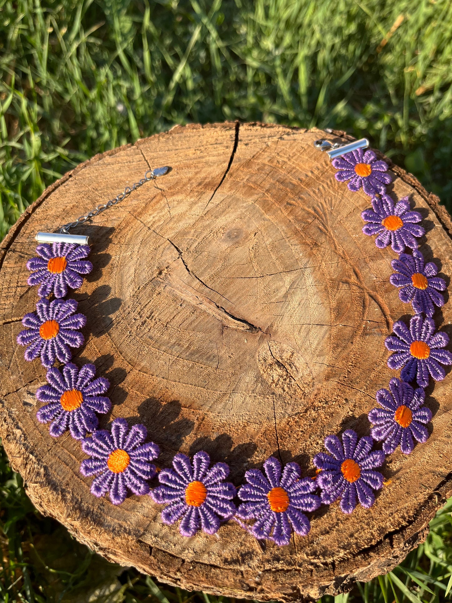 Purple Daisy Choker