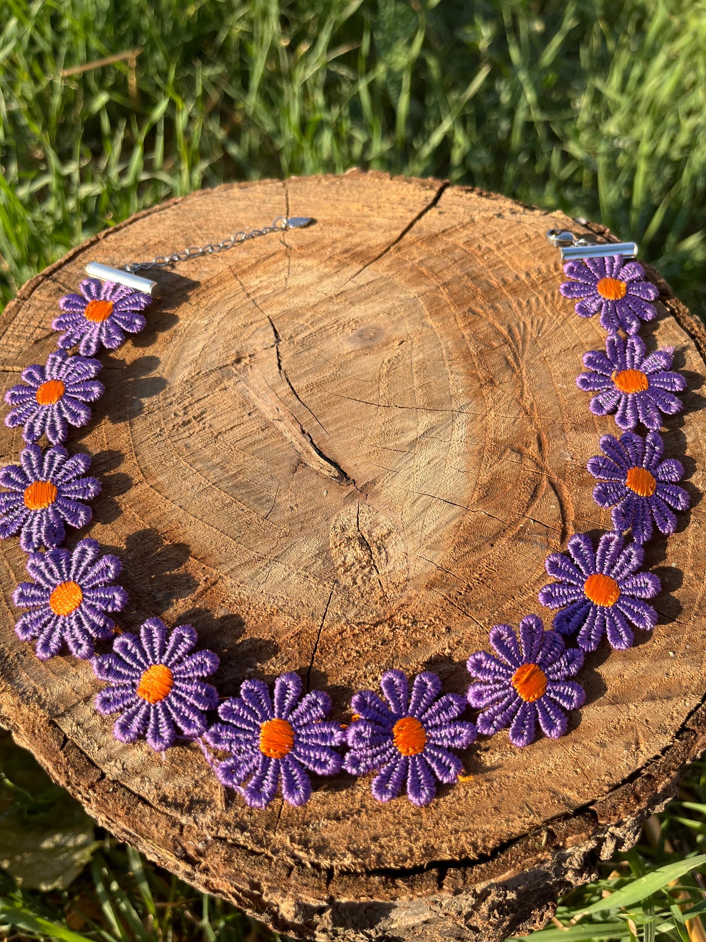 Purple Daisy Choker