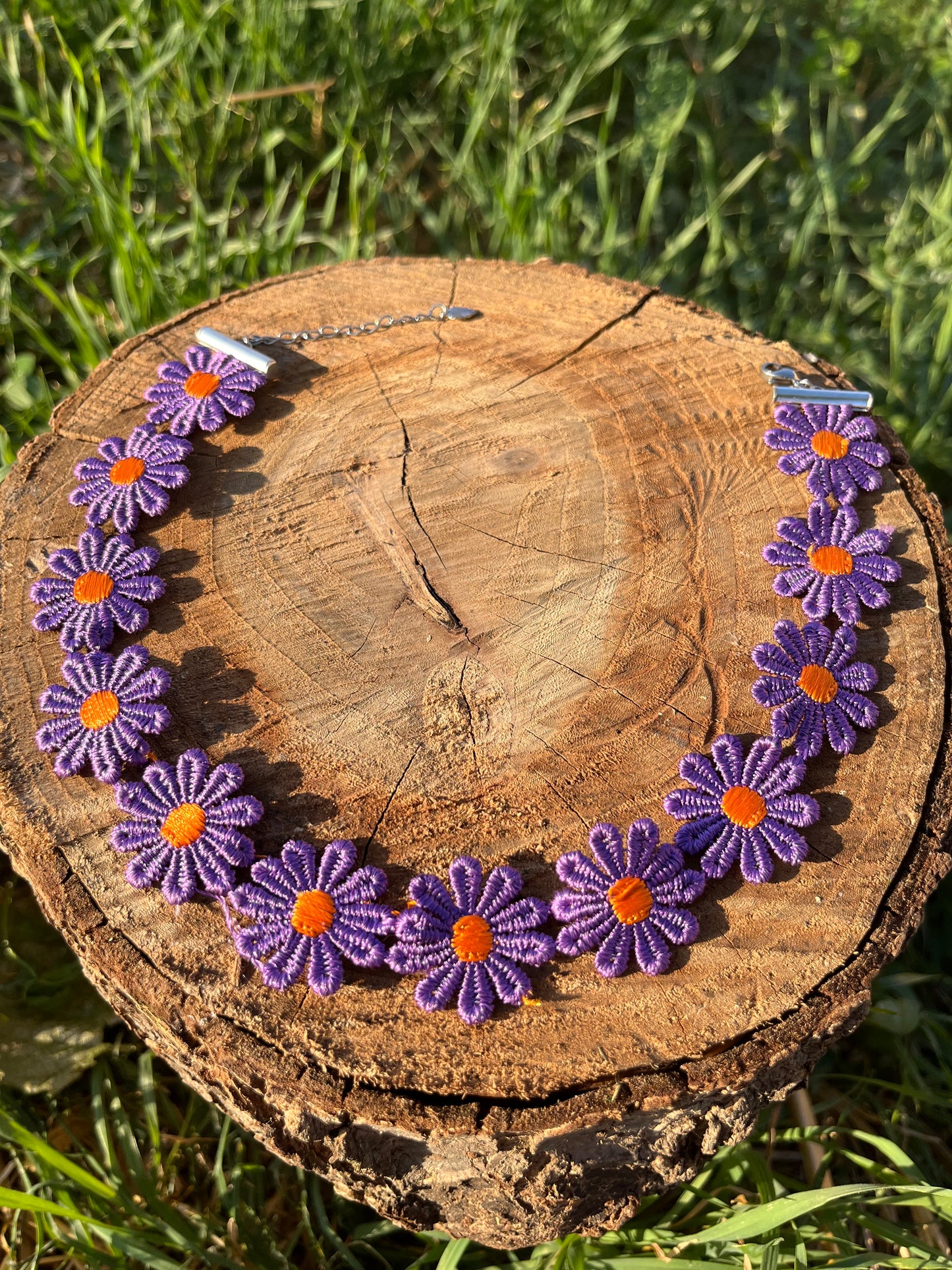 Purple Daisy Choker