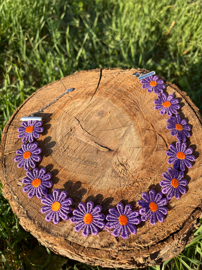 Purple Daisy Choker