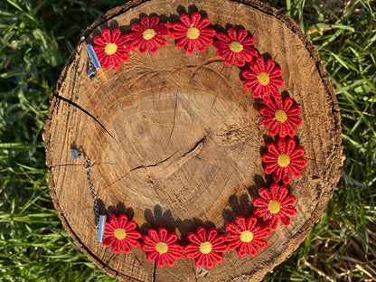 Red Daisy Choker