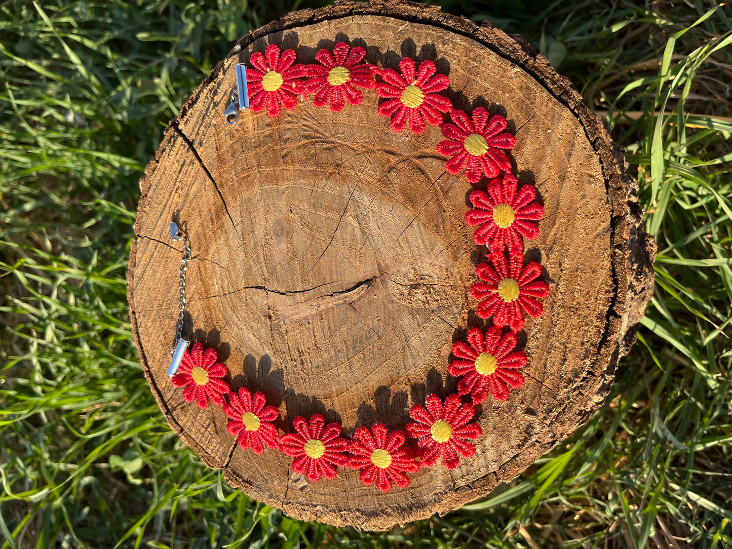 Red Daisy Choker