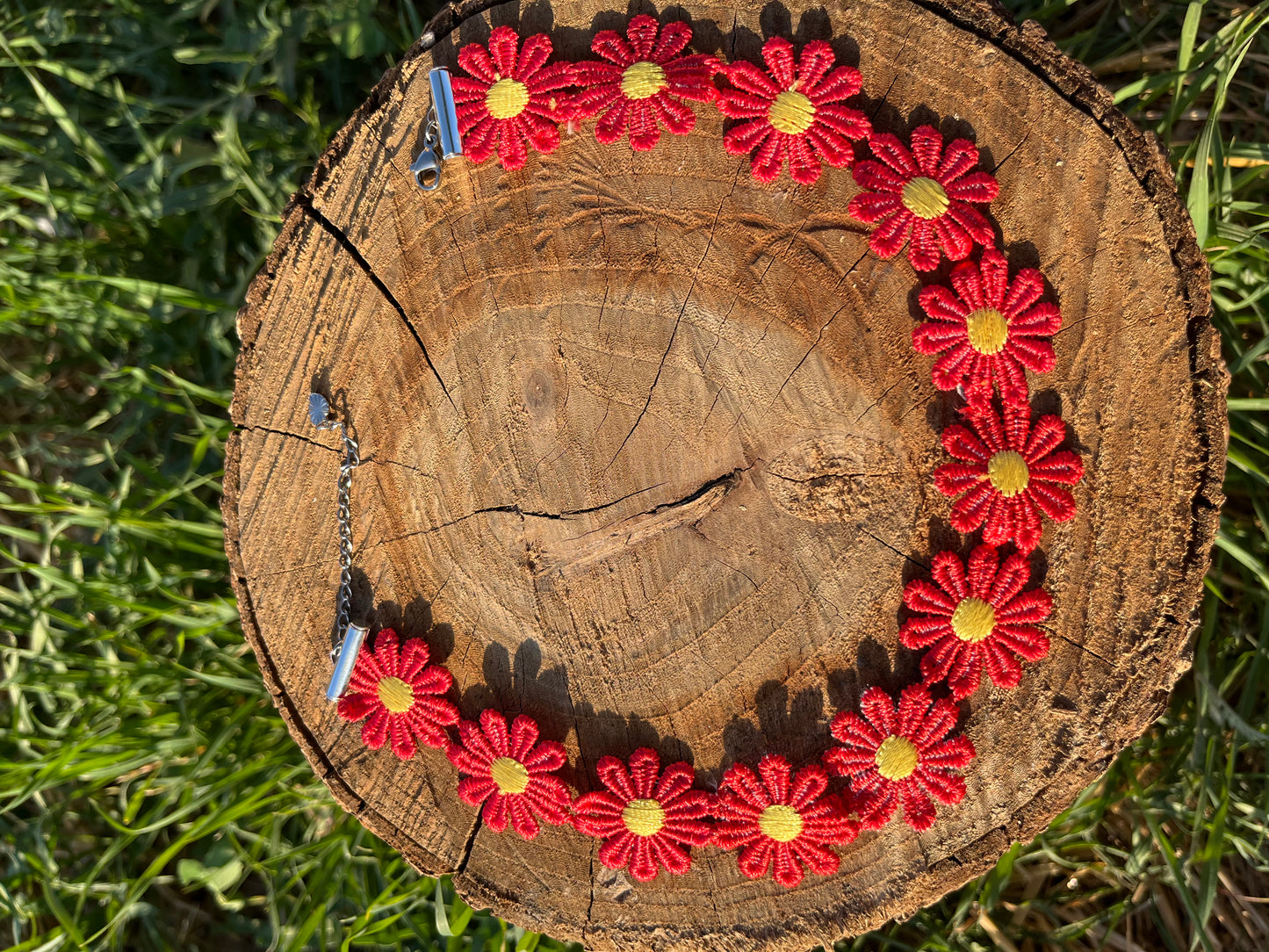 Red Daisy Choker