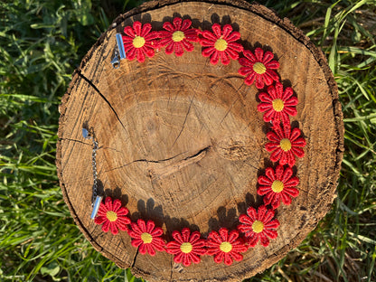 Red Daisy Choker